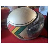 Vintage Motorcycle Helmet Marked JD