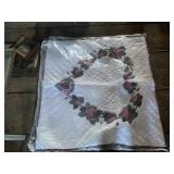 Contemporary Heart of Rose Wall Hanging