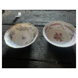 2 Early German Style Decorated Vegetable Bowls