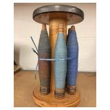 Primitive Wooden Spool Stand