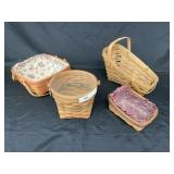 (4) Longaberger Baskets