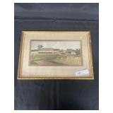 Signed Longenecker Framed Farm Scene