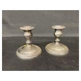 (2) Sterling Weighted Candlestick Holders
