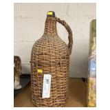 Primitive Wicker Covered Bottle
