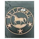 Contemporary Horse Form Welcome Sign