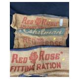 3 Red Rose Feed Bags