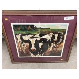 Suk Schuglie Framed Cow Print
