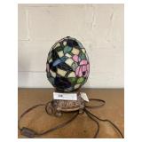Contemporary Slag Glass Egg Form Accent Light
