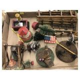 German Wishing Well, Trees, Fencing Windmill,