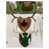 2 Antlers Mounted on Plaques