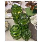 Set of Graduated Moon & Star Stoppered Canisters