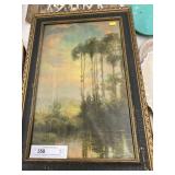 Framed R. Atkinson Fox Landscape Print