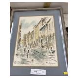 Signed John Haymason Print of Philadelphia, PA