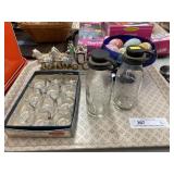 Glass Baby Bottles, Alabaster Eggs, Master