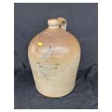4 Gallon Blue Slip Decorated jug Crock