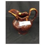 Vintage Rockingham Glazed Embossed Pitcher