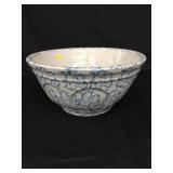 Vintage Stoneware Sponge Decorated Mixing Bowl