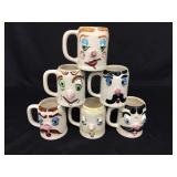 (6) Pfaltzgaff "Muggsy" Face Mugs