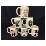 (6) Pfaltzgaff "Muggsy" Face Mugs