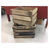 2 Vintage Wooden Crates