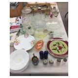 Clear Glass, Flatwares, Copper Luster, etc.