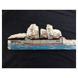 Vintage Knock-Down Battleship Target