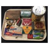 Tray: Advertising Tins, Cigar Box, Miniature Flat