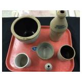 Assorted Stoneware Crocks & Bottles