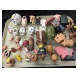Tray: Contemporary Pig Form Figurines