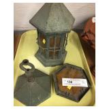 Early Pressed Steel Candle Holder