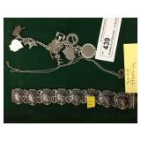 Necklace & (2) Bracelets- 1 is Sterling