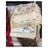 Raccoon Fur, Embriodered Pillow, Tablecloth