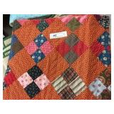 Antique Diamond Block Pattern Quilt
