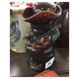 Glazed Toby Figural Pitcher