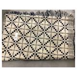 2-Color 19th Century Overshot Coverlet