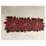 Contemporary Poinsettia Christmas Runner