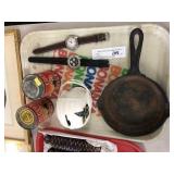 Griswald #3 Skillet, Pottery Bank, Folger