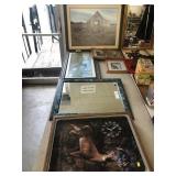 7 Various Prints, Mirrors or Clocks