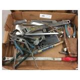 Box of Tools- Crescent Wrench, Pliers