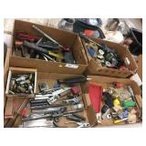 4 Boxes of Tools, Hardware, Hole Saws, etc.