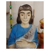 4Pc Vintage Plastic Manger Scene