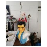 Vintage Plaster Elvis Bust Table Lamp
