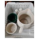 Longaberger Potter- Pitcher, Crocks,