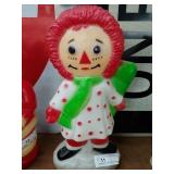 Plastic Blow Mold Christmas Raggedy Anne