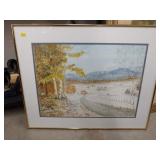 M. Dietz Framed Winter Scene Landscape Print