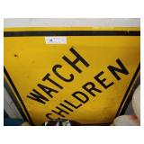 Aluminum "Watch Children" Sign