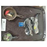 Cast Iron Hooks & Miniature Frying Pans