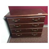2 Drawer Mahogany File Cabinet