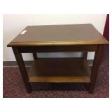 Rectangular Wooden Table with Lower Shelf