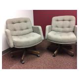 2 Gray Rolling Office Chairs